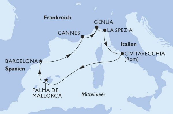 Mittelmeer mit MSC Grandiosa, All Inclusive - Getränkepaket „Easy“ & Bordguthaben – Bild 2