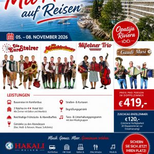 Mit Musik auf Reisen - Saisonfinale an der Optaija Riviera