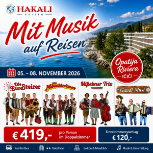 Mit Musik auf Reisen - Saisonfinale an der Optaija Riviera
