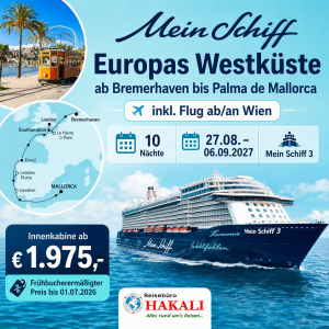 Europas Westküste mit Mein Schiff 3
