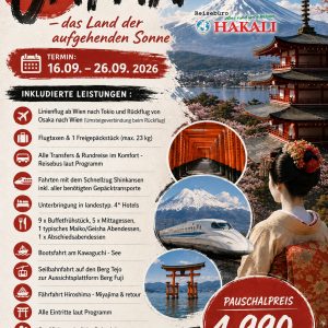 16.09. - 26.09.2026 Japan Rundreise