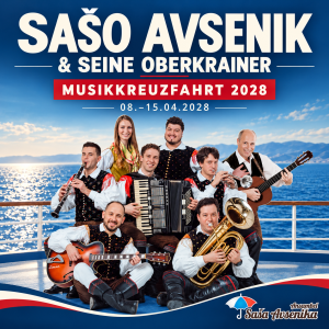 Sašo Avsenik und seine Oberkrainer – Musikkreuzfahrt vom 8. bis 15. April 2028.